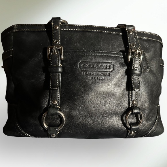Coach Handbags - Authentic Coach Tote bag Shoulder bag Leather Black F12343